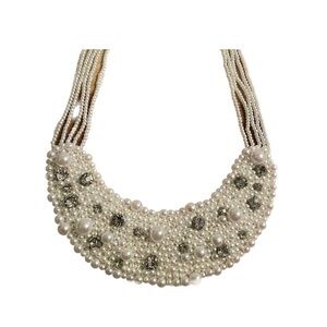 NWT! Borrowed & Blue by Southern Living Pearl and Crystal Embellished Necklace